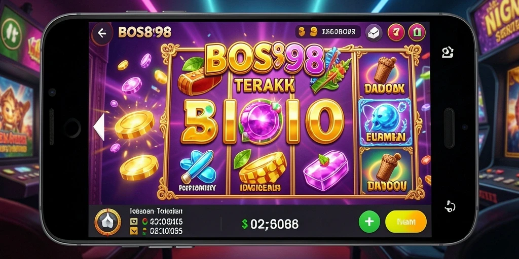 Tampilan gameplay seru dari game Slot BOS898 yang penuh warna.