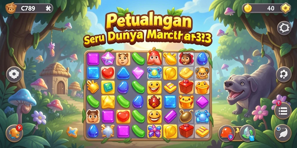 Gameplay C789 yang seru dan menantang dalam dunia Match-3.
