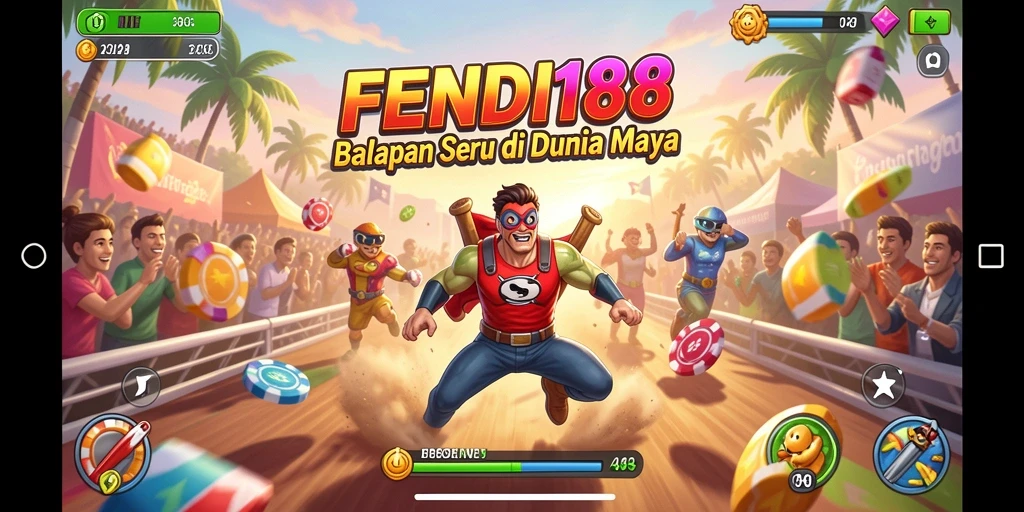 Tampilan gameplay seru FENDI188 dengan balapan yang mendebarkan.