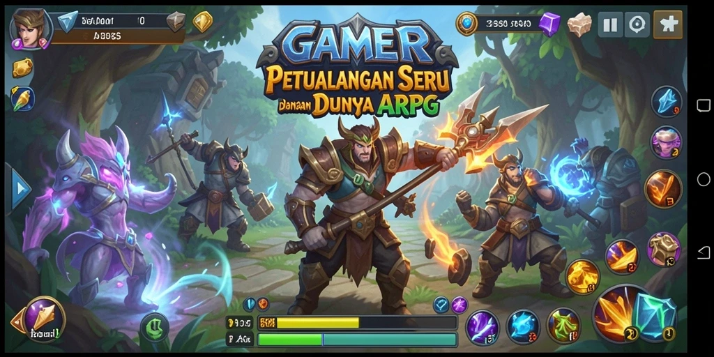 Tampilan gameplay ARPG yang menegangkan dan mendebarkan.
