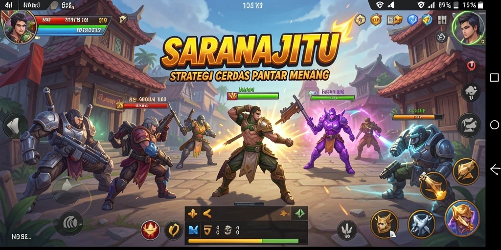 Tampilan gameplay mendalam SARANAJITU dengan elemen strategi.