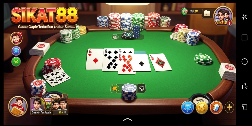 Tampilan gameplay Gaple yang seru di SIKAT88.